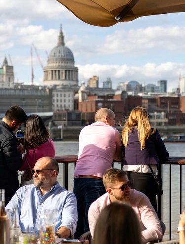 St Pauls cathedral from the Founder's Arms terrace