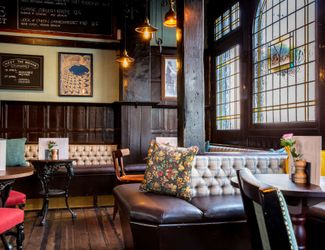 Interiors of the Coach & Horses pub in Barnes
