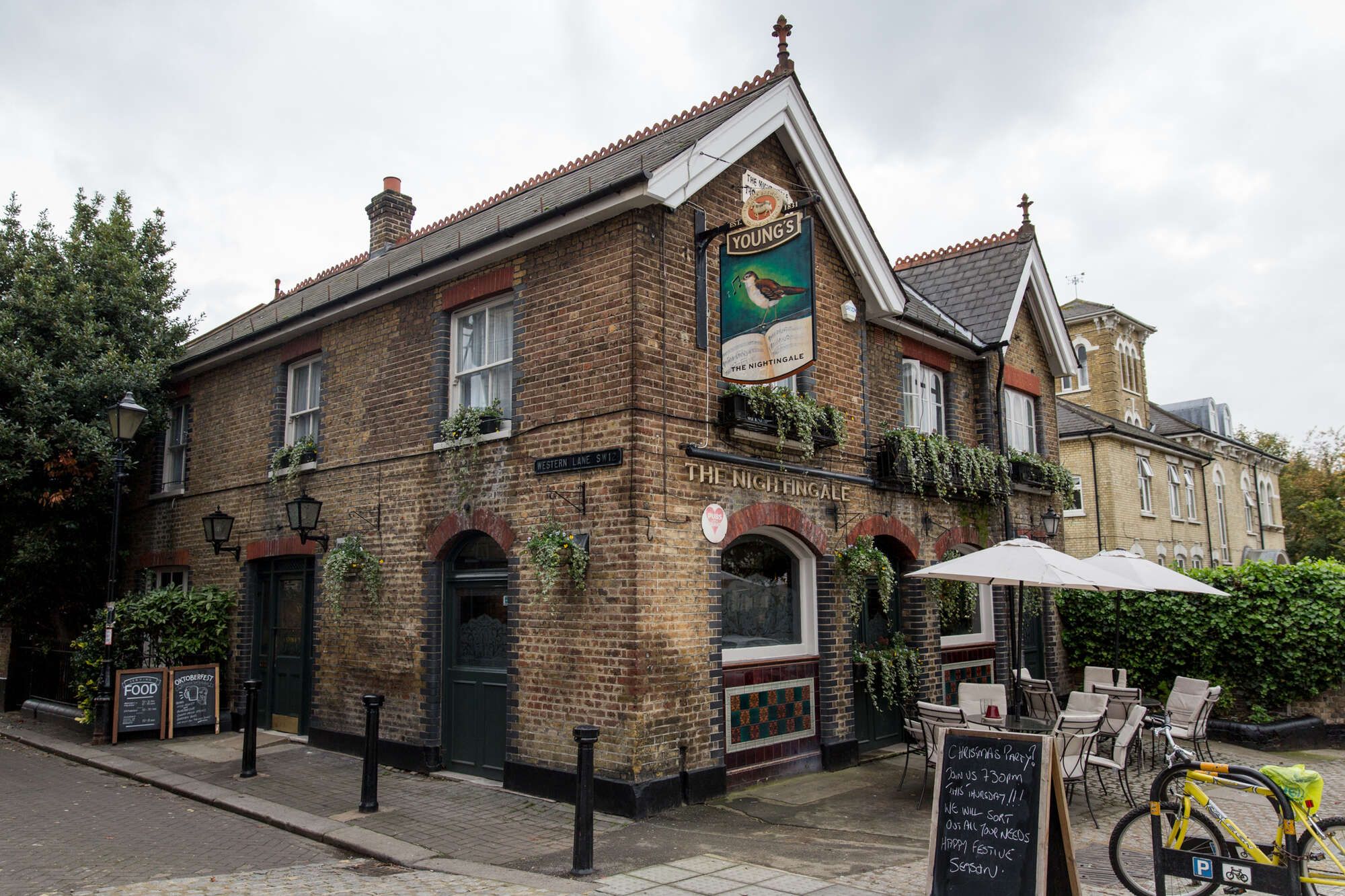 Exterior of the Nightingale pub near Wandsworth and Clapham Commons