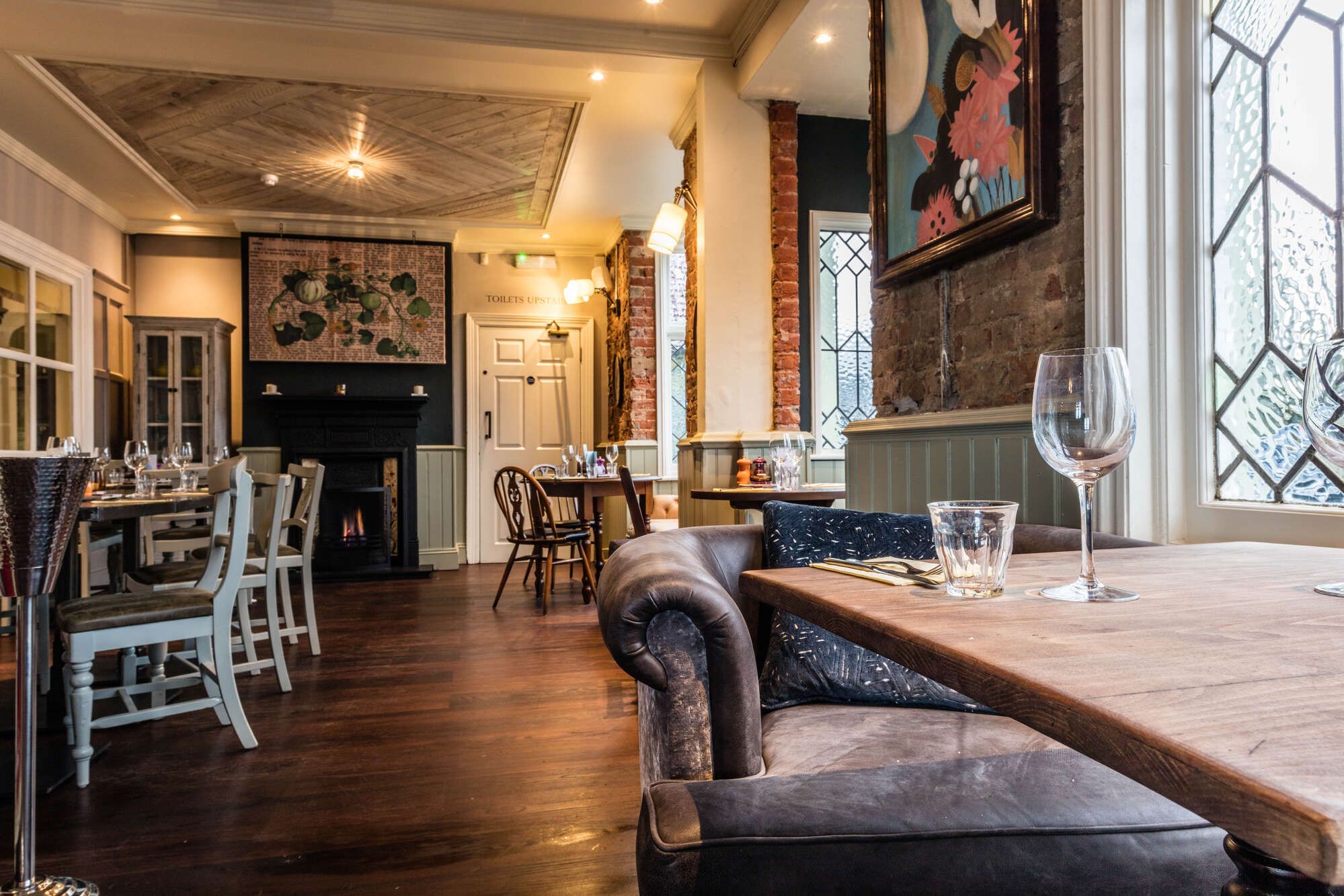 Cosy interiors of The Swan, Walton-on-Thames