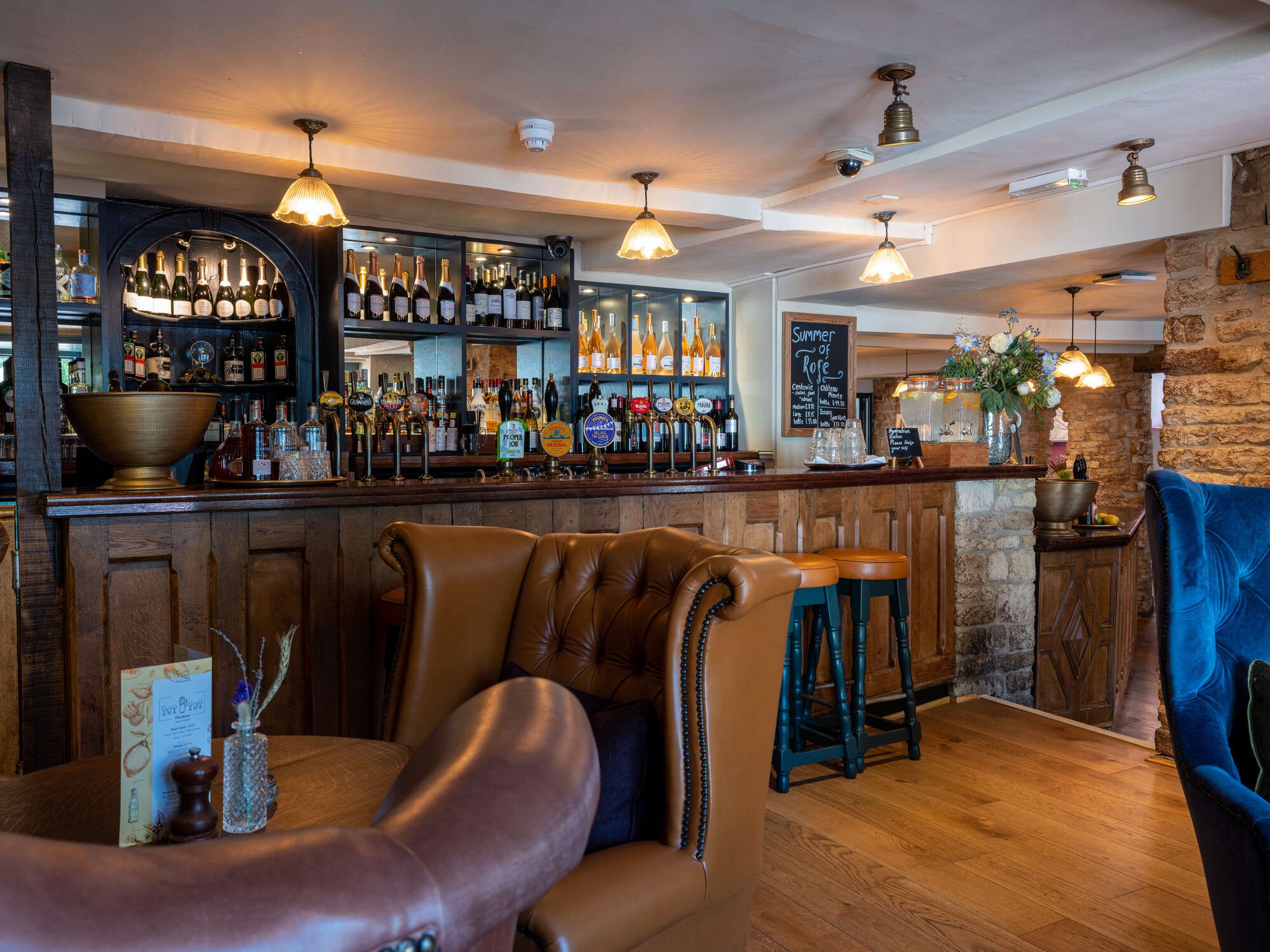 Interior of the best pub in Chipping Norton, the Blue Boar pub