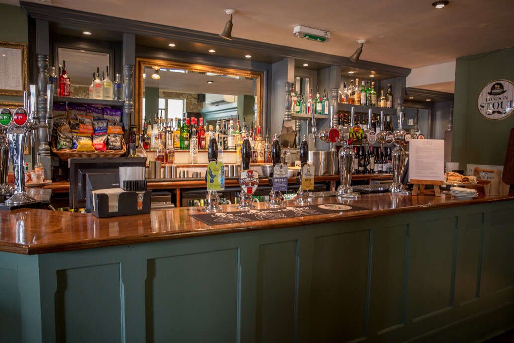 Bar area at The Britannia, Kensington