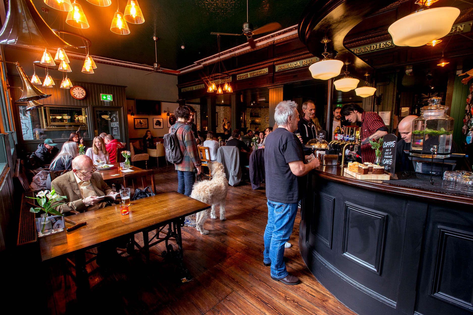 Interior of The Roebuck in Hampstead