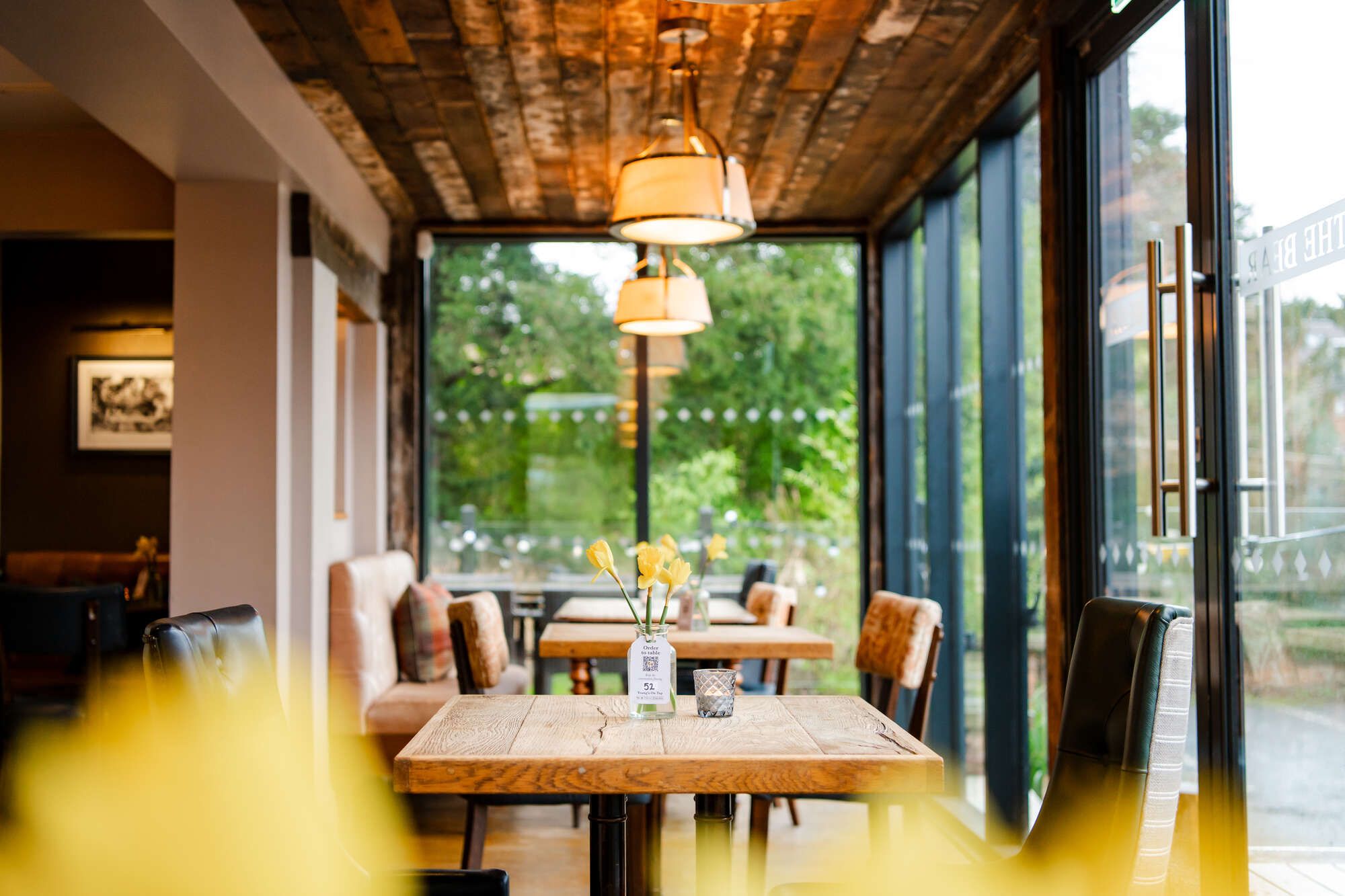 Dining area at The Bear, Oxshott