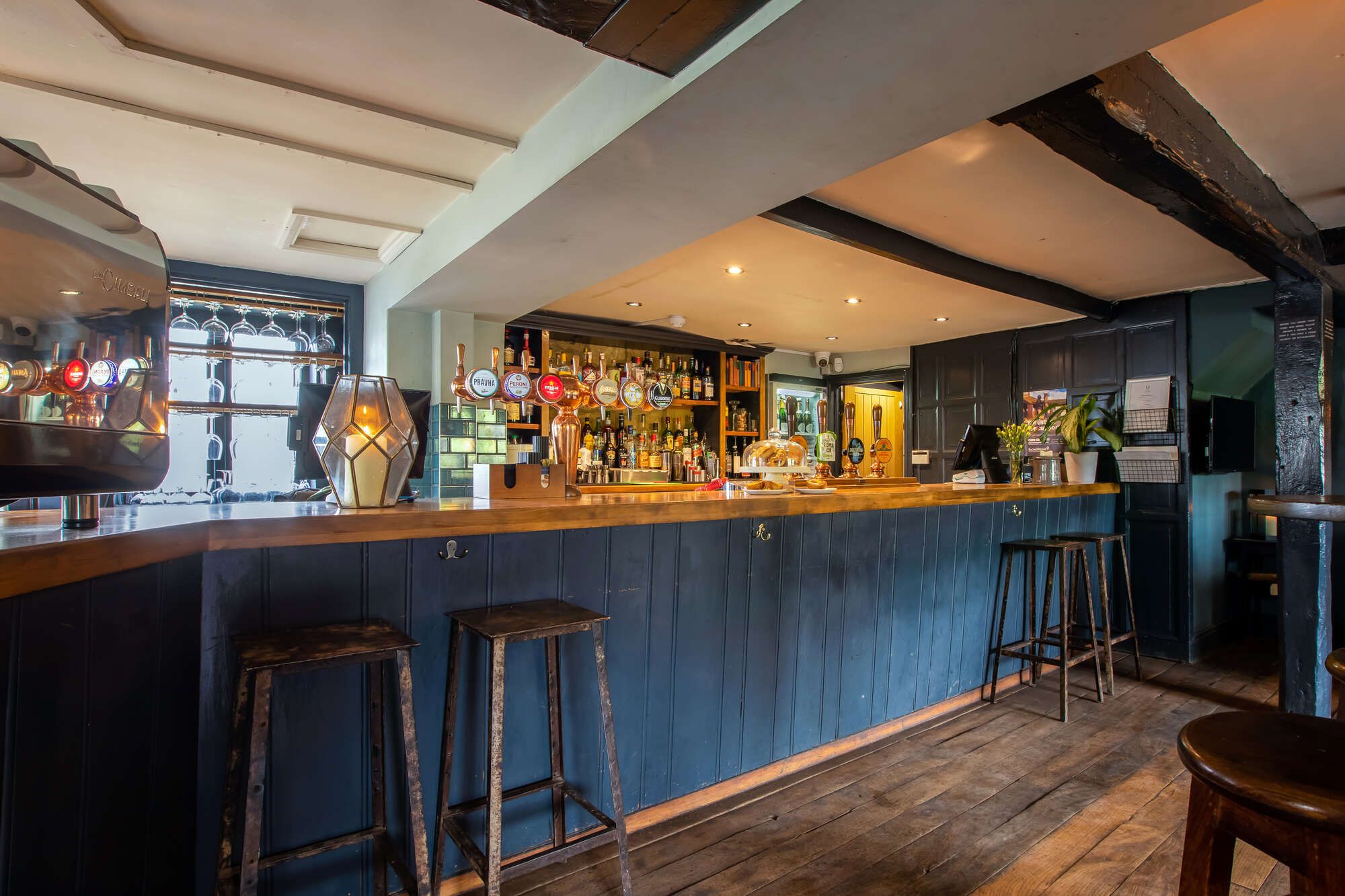 Inside the best pub in Guiting Power with a great real ale and beer range