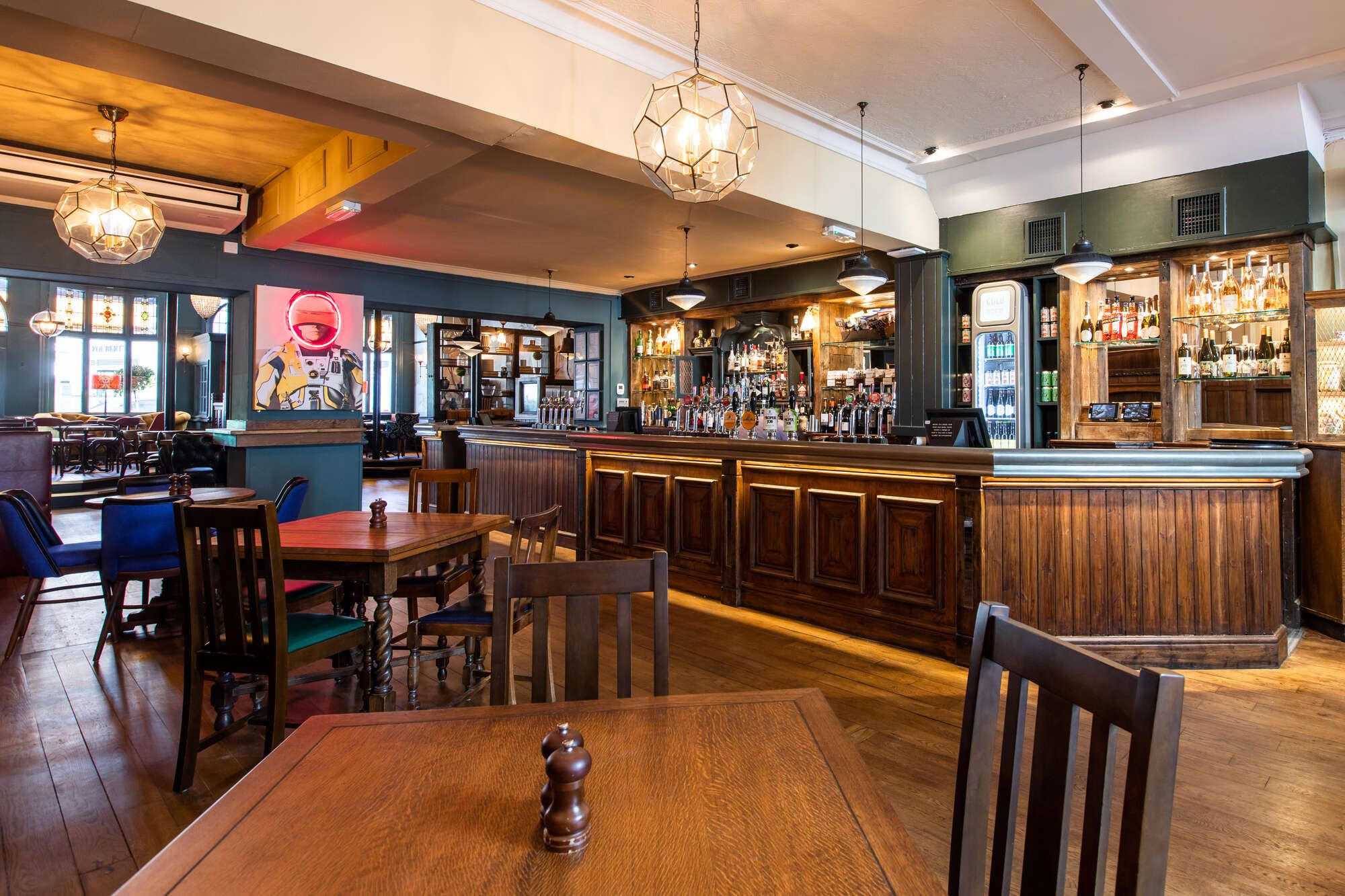 Inside bar area at Cock Tavern