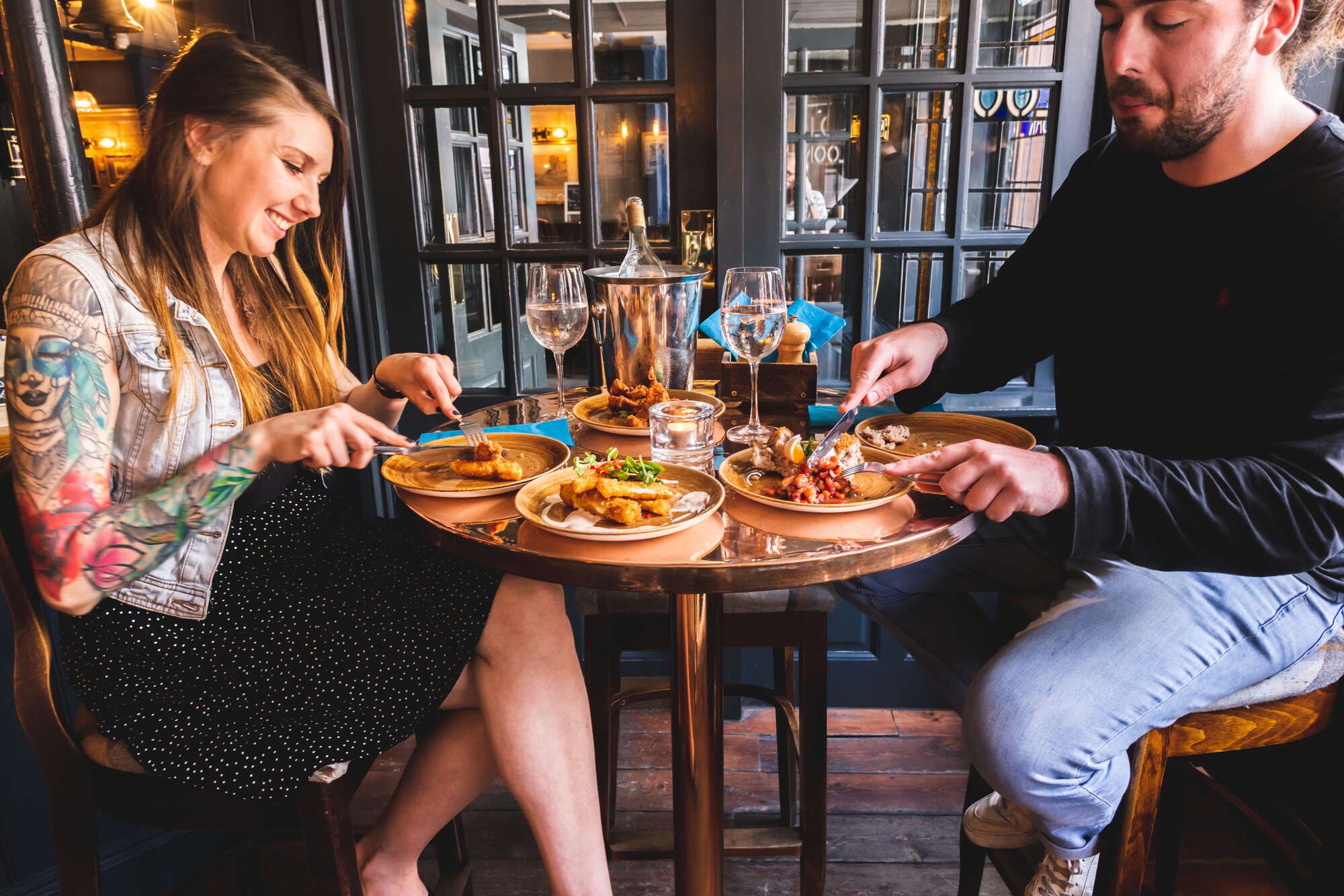 dining at the Old Ship pub in Richmond