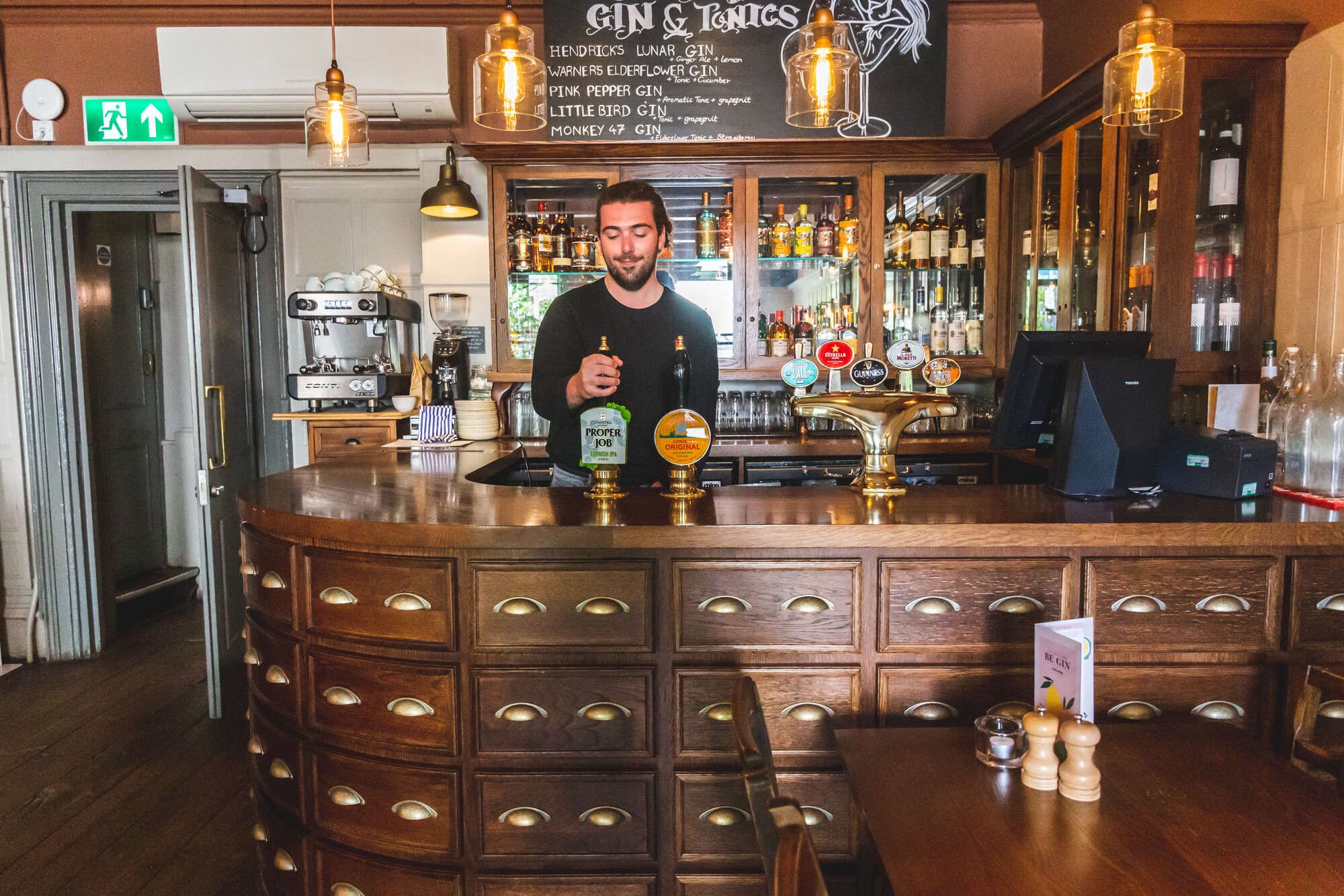 bar area of the Old Ship pub in Richmond