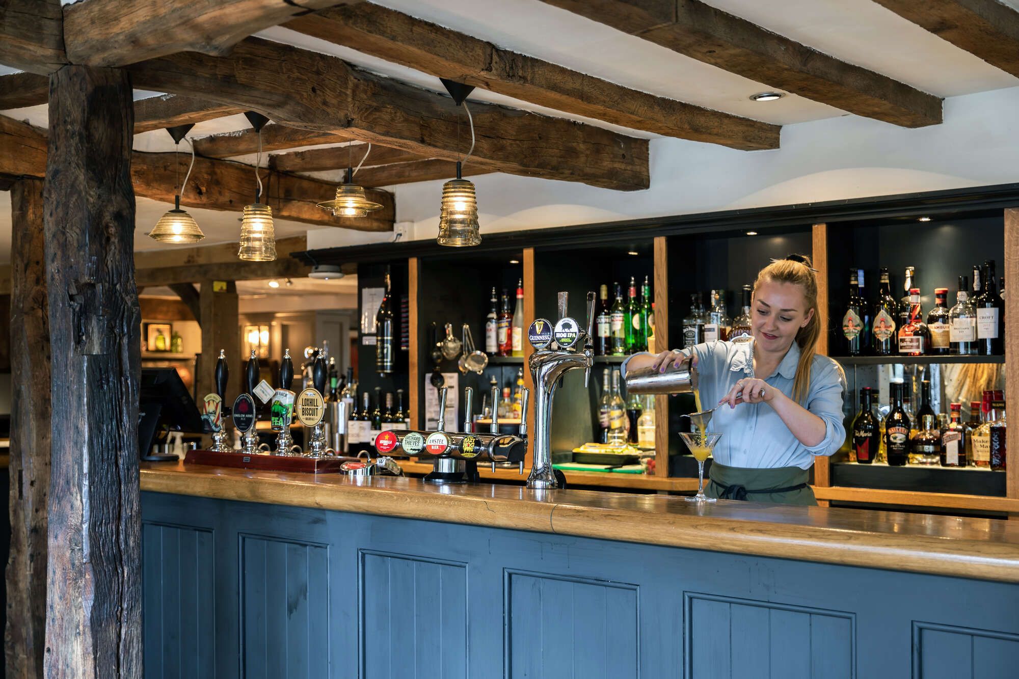 Bar area at the Onslow Arms