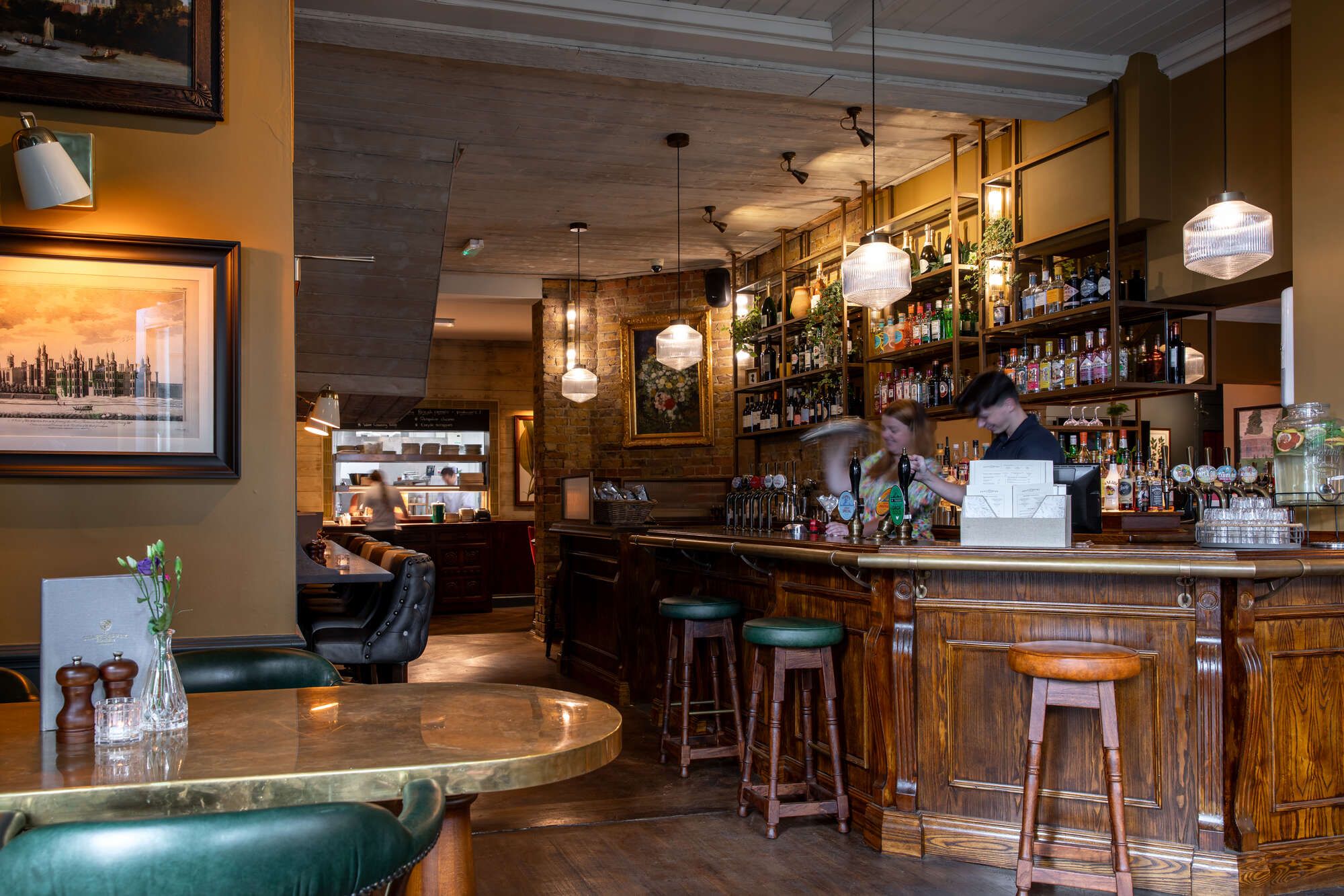 Bar area at the Shaftesbury pub in Richmond