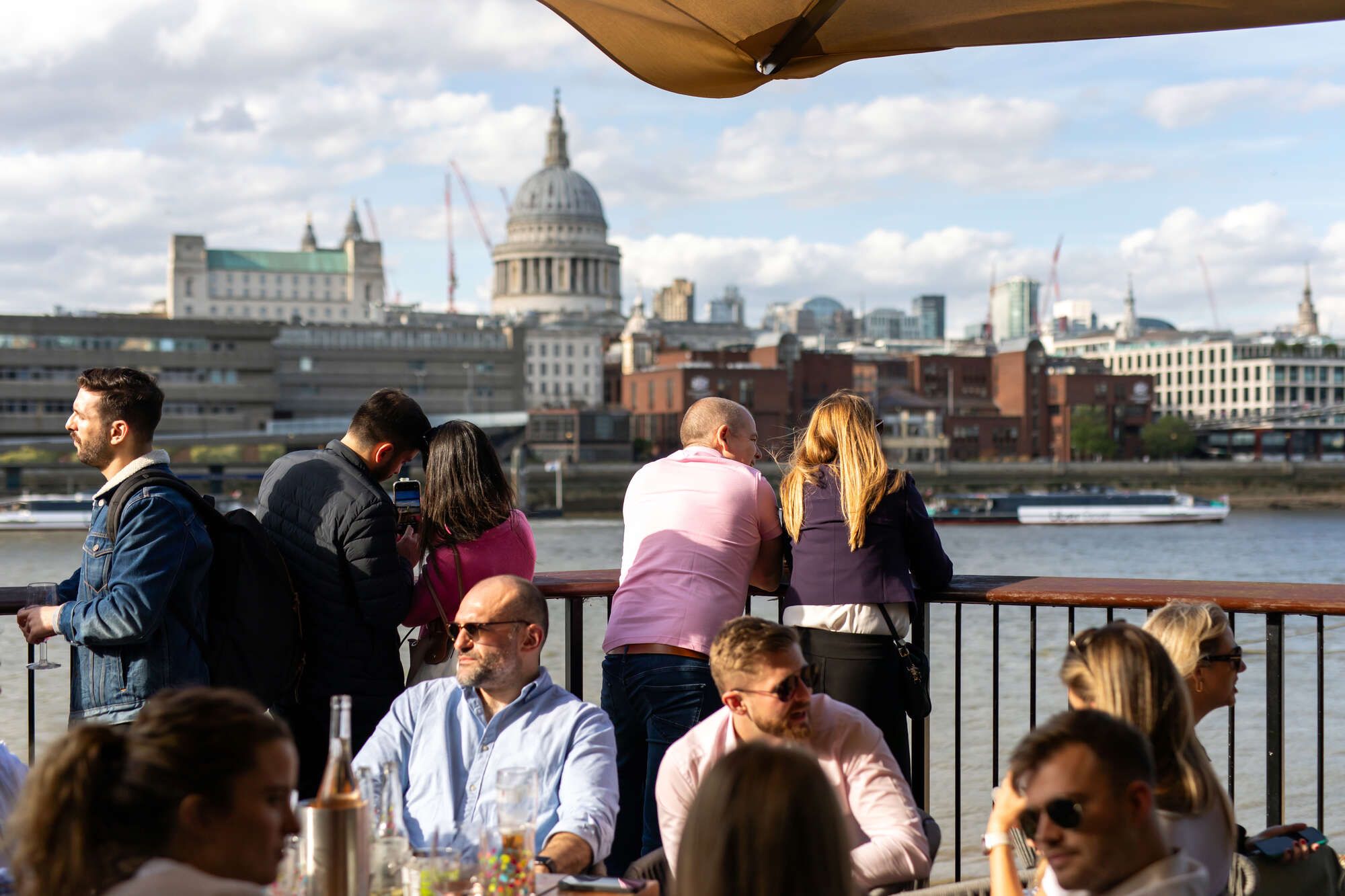 St Pauls cathedral from the Founder's Arms terrace